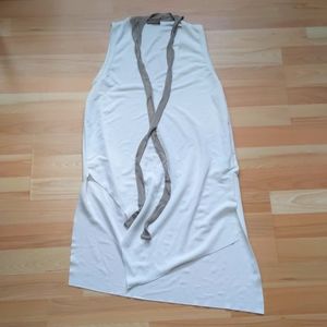Zara White Tunic with ribbon